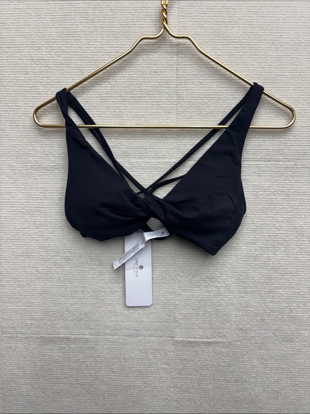 CRZ yoga Black Twist-Detail swim top xs